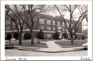 Lola KS-Kansas, Senior High School Campus Building Real Photo RPPC Postcard