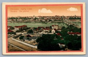 WARSAW POLAND ANTIQUE POSTCARD WARSZAWA 1938 JEWISH STAMP & SIGNATURE