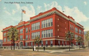 Peru High School, Peru, Indiana Antique Postcard (T3608) 