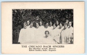 CHICAGO BACH SINGERS, IL~ Else Harthan Arendt Edwin Stanley Seder 1910s Postcard