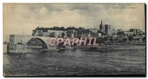 Postcard Old Grand Avignon Benezet Bridge Format 28 * 14 cm