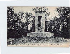 Postcard Monument du Matin, Clairière de l'Armistice, Compiègne, France