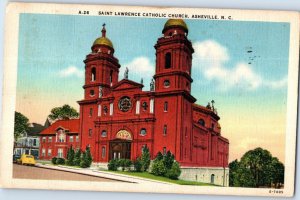 Saint Lawrence Catholic Church Asheville North Carolina Postcard Posted 1947