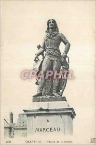 Postcard Old Chartres Statue Marceau