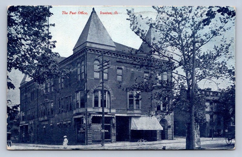 K1/ Ironton Ohio Postcard c1910 The Post Office Building 6