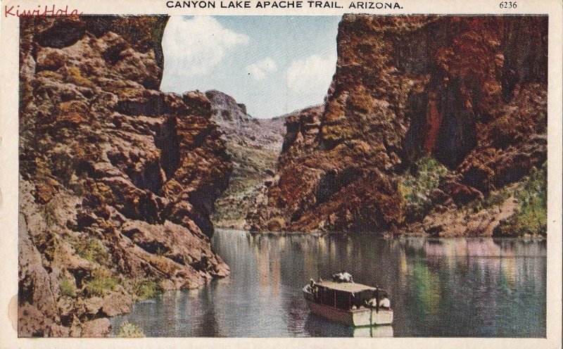 Postcard Canyon Lake Apache Trail Arizona AZ