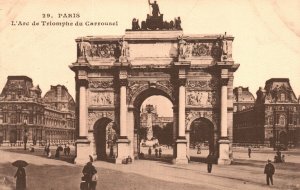 Vintage Postcard 1910's L'Arc de Triomphe du Carrousel Paris France FR 