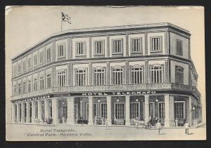 Hotel Telegrafo Central Park Havana Cuba Unused c1910s