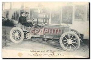 Postcard Old Automobile Caillois on its 96 horses Richard Brasier