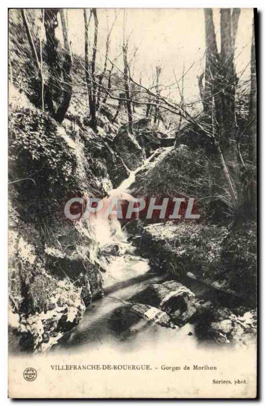 Old Postcard Villefranche De Rouergue Gorges Morlhon