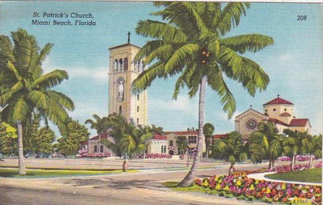 Florida Miami Beach St Patrick's Catholic Church 1955