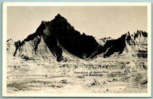 RPPC Guardian Of Cedar Pass Badlands SD Rise Photo 440 UNP Postcard H11