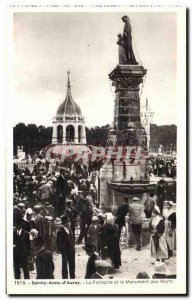 Postcard Old Ste Anne d Auray Fountain and Monument nal Dead