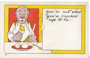 Comic Postcard - Food / Eggs - You're Not What You're Cracked Up To Be - 3921A