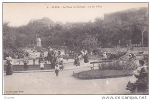 BREST, La PLace du Chateau, Le Jet d'Eau, Finistere, France, 00-10s