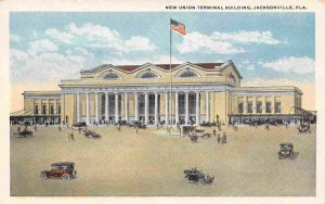 UnionTerminal Railroad Station Depot Jacksonville Florida 1920c postcard