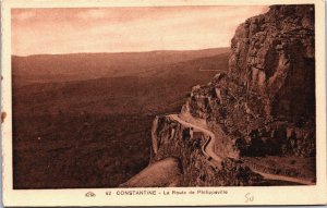 Algeria Constantine La Route de Philippeville Vintage Postcard C156