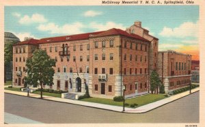 Vintage Postcard 1920's McGilvary Memorial Y. M. C. A. Building Springfield Ohio