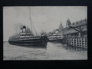 Shipping HARWICH - PARKESTON QUAY Steam Liners c1910 Postcard