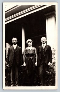 RPPC Class of 1894 Two Men & One Woman AZO 1918-1930 VTG Postcard 1326