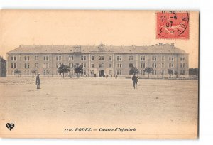 Rodez France Postcard 1907 Infantry Barracks