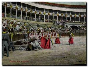Postcard Old Bulls Bullfight Quite Race caballo