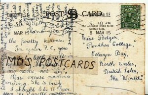 Genealogy Postcard - Podger - Penrhos Cottage Colwyn Bay - North Wales Ref 6346A