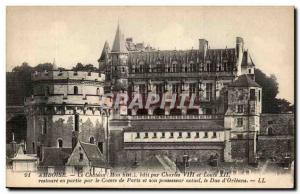 Old Postcard Amboise castle Bati By Charles VIII and Louis XII