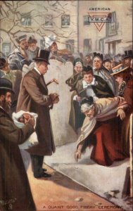 TUCK Old English Customs c1910 Postcard - Good Friday Ceremony YMCA