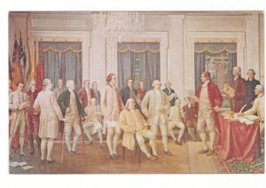 Harrison Reads Independence Resolve, July 2 1776, Virginia, Chrome Postcard