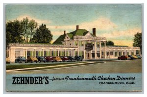 Vintage 1950's Advertising Postcard Zehnder's Restaurant Frankenmuth Michigan