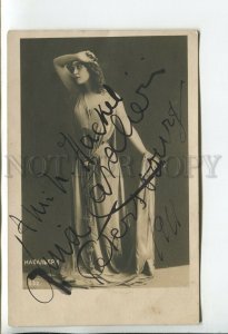 459756 Lina CAVALIERI Italian OPERA Singer AUTOGRAPH 1911 year PHOTO postcard