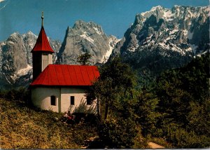 Austria Tirol Antoniuskapelle In Kaisertal Mit Wildem Kaiser 1979