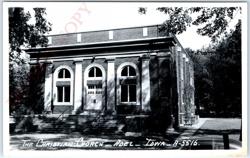 c1950s Adel, IA RPPC Christian Church Real Photo Postcard Ben Sinderson A102