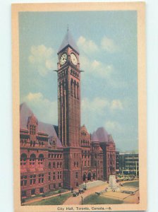 1930's CITY HALL SCENE Toronto Ontario ON AF2196