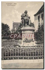 Old Postcard Colmar Els Hirn Denkmal