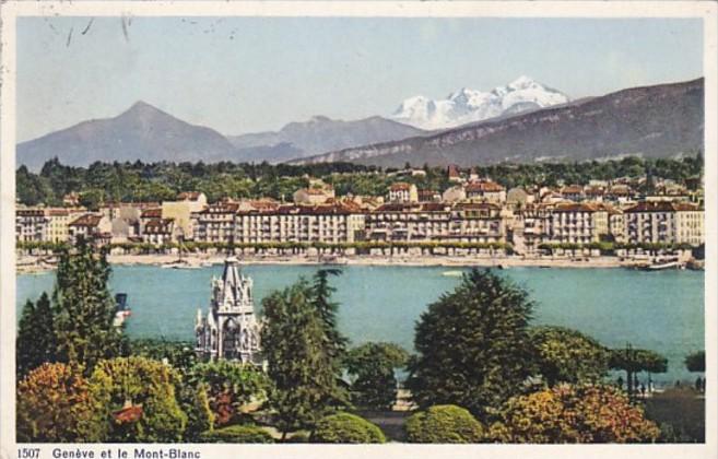 Switzerland Geneve et la Mont-Blanc 1913