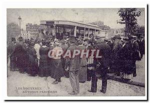 New Paris buses Old Postcard (reproduction)