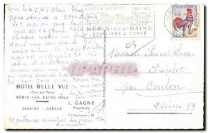 Old Postcard Neris Les Bains Allier Hotel Belle Vuie