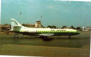 Air Afrique SE-210 Caravelle 11R Airplane at Lomé Togo 1980 Photchrome Postcard