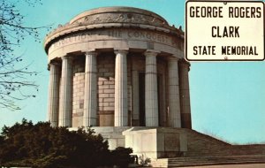 Vintage Postcard George Rogers Clark State Memorial Conquest Vincennes Indiana