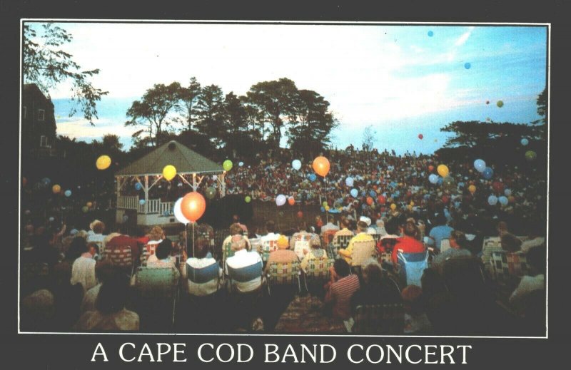 USA A Cape Cod Band Concert Massachusetts Chrome Postcard 04.03