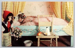Oak Ridge NJ~Fairy Tale Forest~Little Red Riding Hood~Wolf as Grandma~1950s PC