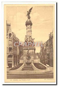 Reims Old Postcard The fountain Sube