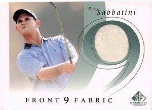 Rory Sabbatini Front 9 Fabric 2002 Upper Deck Authentic Shirt Card