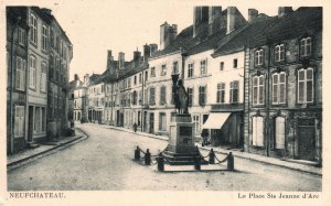 Vintage Postcard Neufchateau La Place Ste Jeanne D'Arc Basilica Paris France