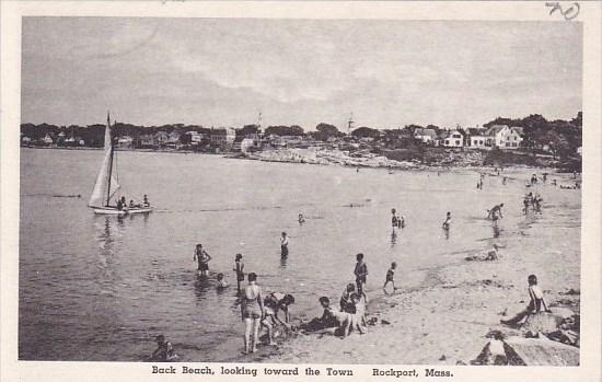 Massachusetts Rockport Back Beach Looking Toward The Town Albertype