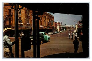 Exchange Avenue Street View Fort Worth Texas TX UNP Chrome Postcard M18