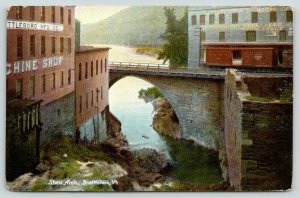 Battleboro VT~Mfg Co Machine Shop~Crosby Wholesale Meal Feed~Stone Arch~1908 