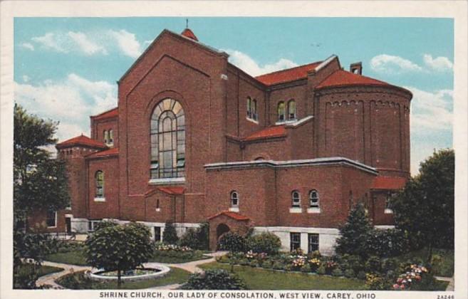 Ohio Carey Shrine Church Our Lady Of Consolation West View 1936